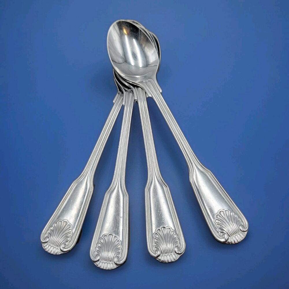 Towle London Shell Tablespoon JAPAN Stainless Flatware Set Of 4 Vtg